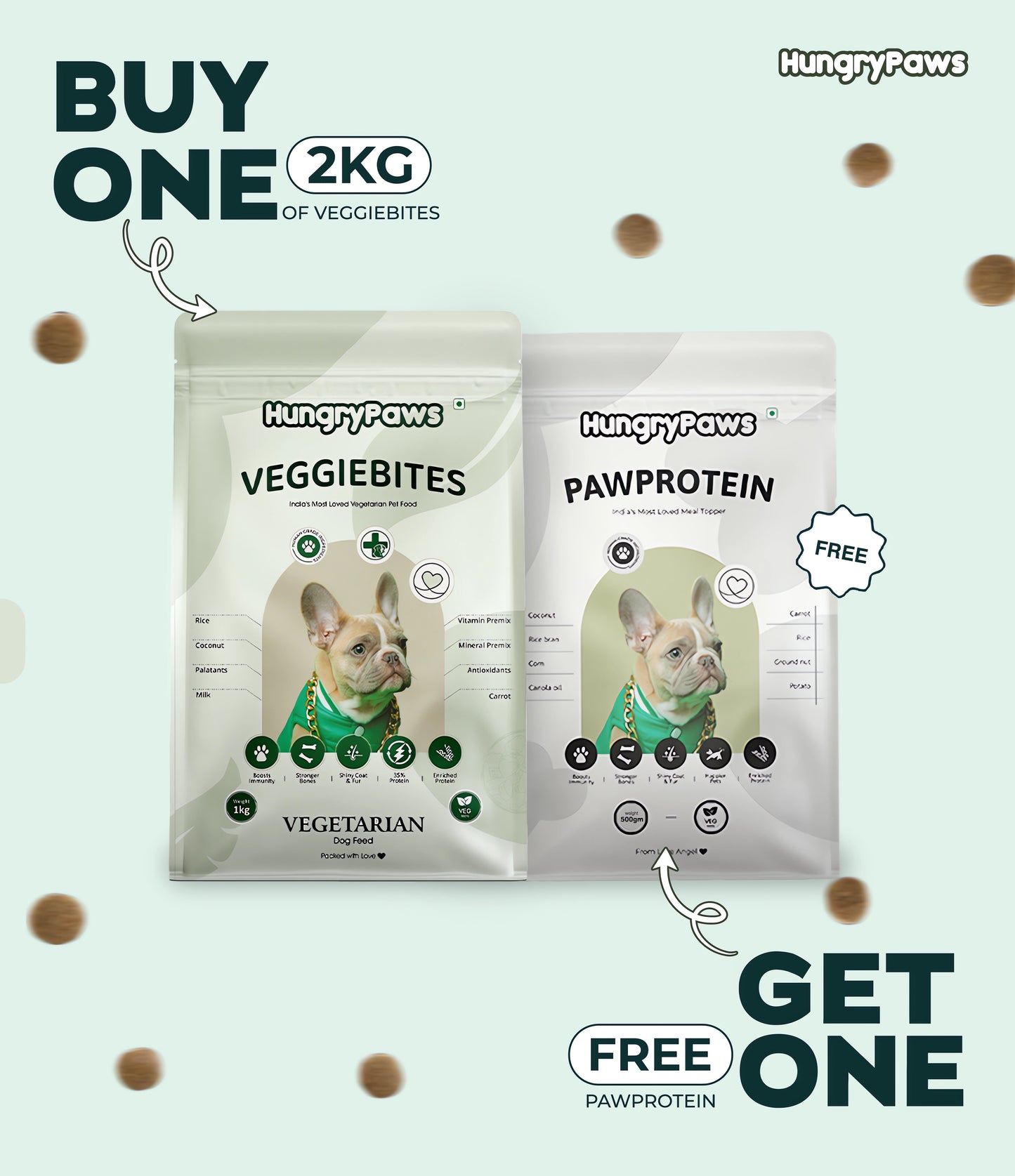 VeggieBites 100% Veg Dog Food For Puppies